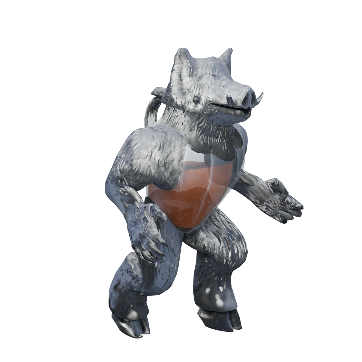 &quot;Boar Knight&quot;, character inspired by a vintage Valenti pitcher | sculpted &amp; rendered in Blender 3D, textured in Substance Painter