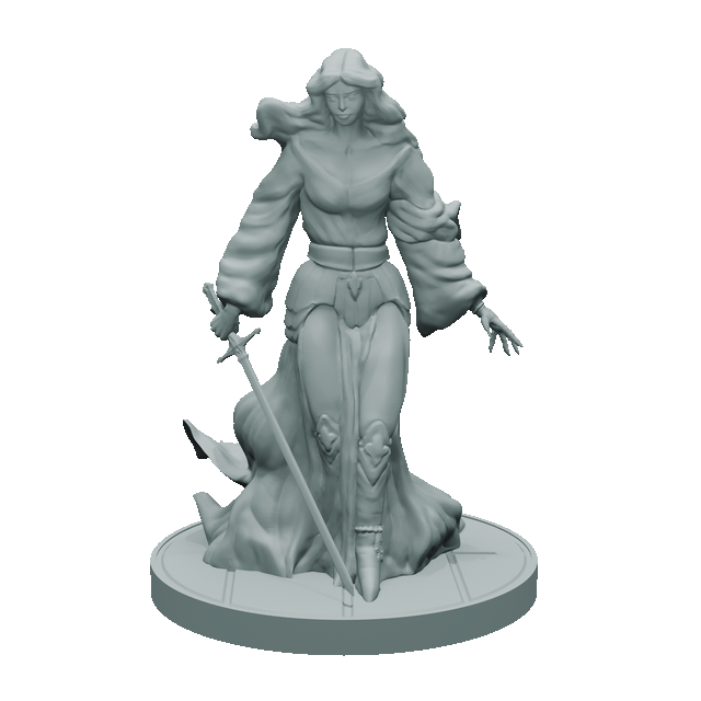 Prototype for a TTRPG project (posted with permission), sculpted in Blender 3D